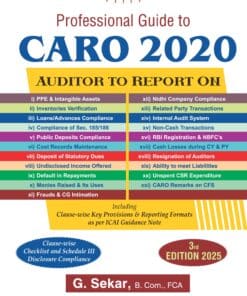 Commercial's Professional Guide to CARO 2020 By G. Sekar - 3rd Edition 2024