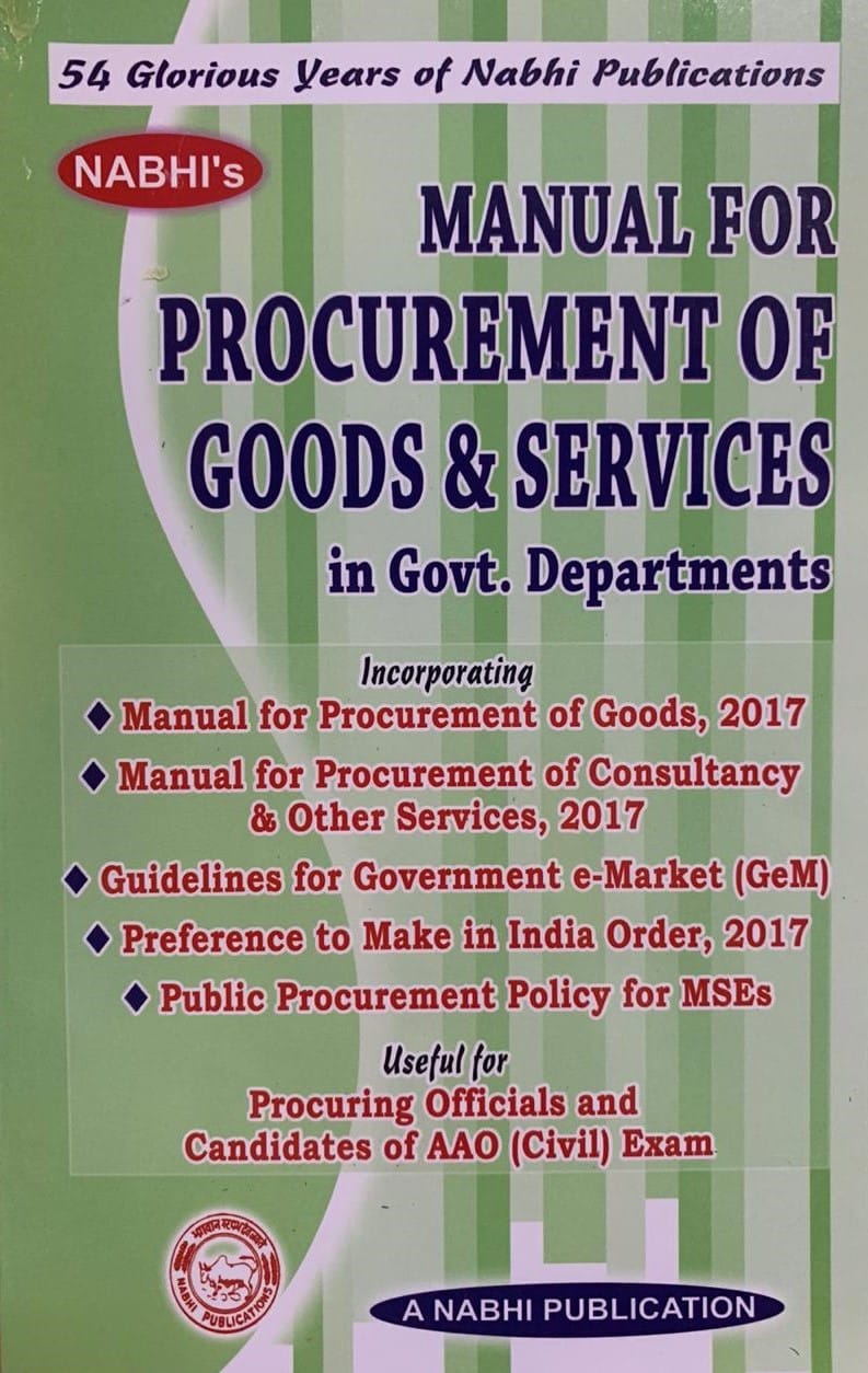 Manual for Procurement of Goods and Services in Govt. Department