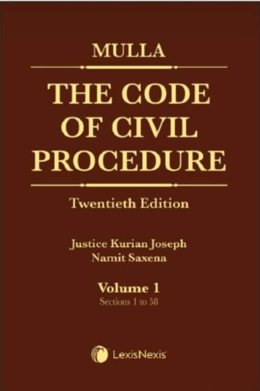 The Code Of Civil Procedure By Dinshah Fardunji Mulla - 20th Edition 2021