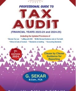 Commercial's Padhuka Professional Guide to Tax Audit by G Sekar - 7th Edition 2024