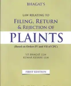 Vinod Publication's Law Relating to PLAINTS by Y P Bhagat - 1st edition 2025