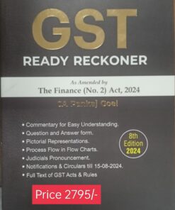 Commercial's GST Ready Reckoner by Pankaj Goel - 8th Edition 2024