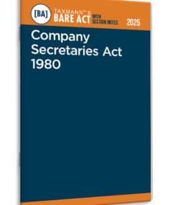 Taxmann's Company Secretaries Act 1980 – Bare Act with Section Notes - Edition 2025