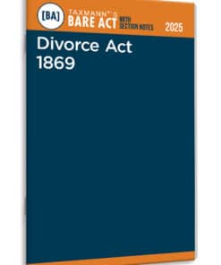 Taxmann's Divorce Act 1869 – Bare Act with Section Notes - Edition 2025