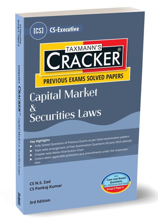 Taxmann's Cracker - Capital Market & Securities Laws (New) by N.S Zad for Dec 2024