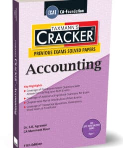 Taxmann's Cracker - Accounting by S.K. Agrawal for Sept 2024 Exams