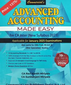 Commercial's Advanced Accounting Made Easy by CA. Ravi Kanth Miriyala for Jan 2025 Exam