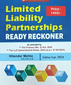 Commercial’s Limited Liability Partnerships - Ready Reckoner By Hitender Mehta