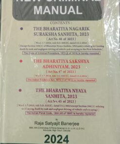 TNL's New Criminal Manual by Raja Satyajit Banerjee - 1st Edition 2024