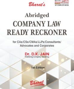 Bharat's Abridged Company Law Ready Reckoner by Dr. D.K. Jain - 1st Edition 2024