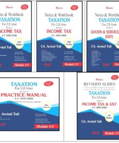 Bharat's Notes & Workbook TAXATION (4 Modules Set + Revision Slides) by CA. Arvind Tuli